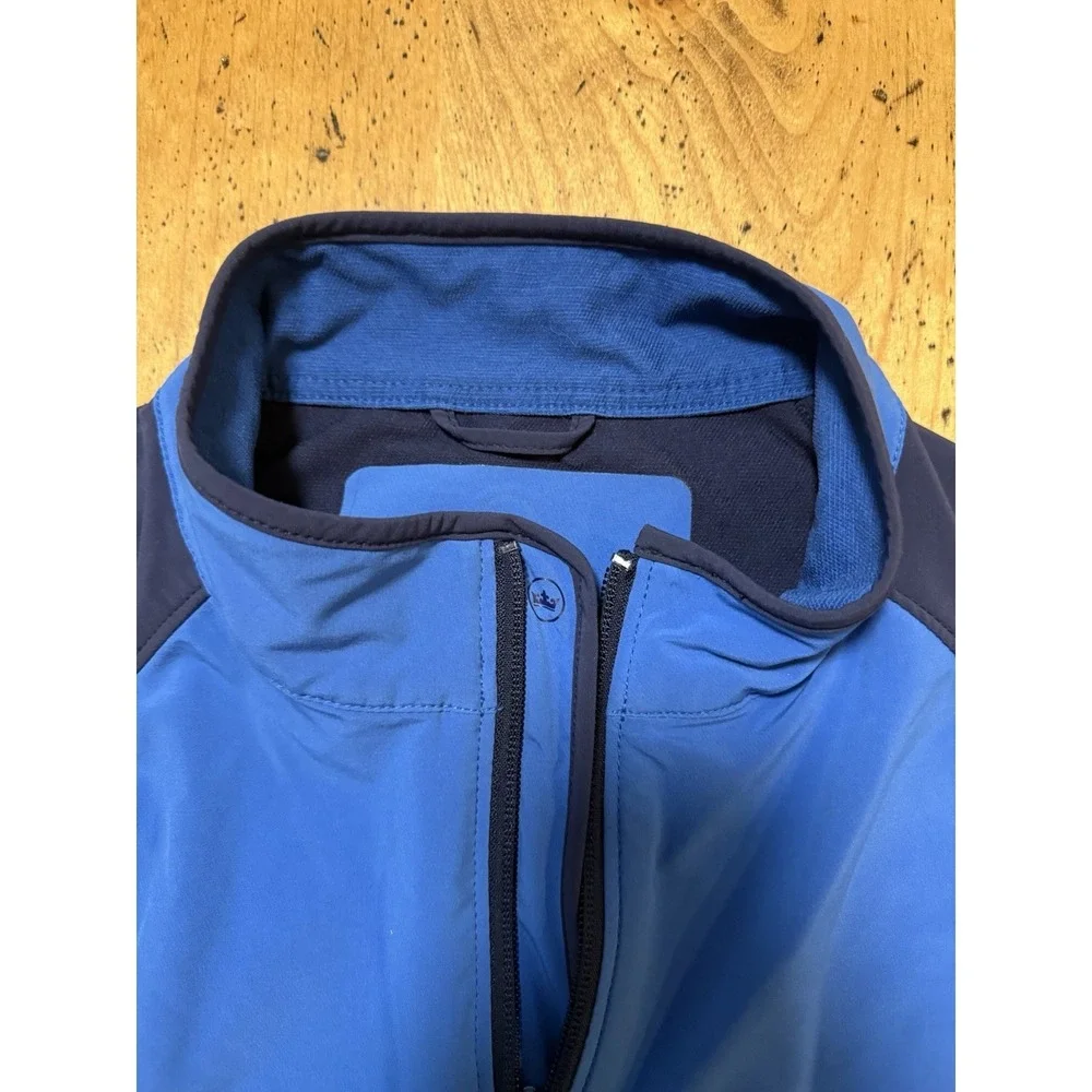 Peter Millar Mens L Blue Lightweight Vest Full Zip GOLF Casual Outerwear